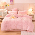 Pl&uuml;&uuml;sist naaritsasametist 4-osaline talvine voodipesukomplekt 1.2m Sheet Set (3 Pieces, Quilt Cover 150*200cm)
