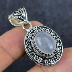 Natural Rose Quartz Gemstone 925 Sterling Silver Jewelry Pendant 1.77 l8t90