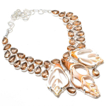 Cowrie Shell, Morganite Handmade 925 Sterling Silver Jewelry Necklace 18 u7c70