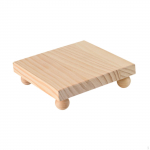 Wooden Cosmetic Stand Countertop Organizer Easy to Clean, Sturdy Gift, Pedestal Makeup Perfume Small_Wood