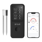 Traadita liha termomeeter Digitaalsed Bluetooth-andurid HD-ekraani ja rakenduse kaugj&auml;lgimisega p&ouml;&ouml;rdgrilli, BBQ, suitsuahju, prae jaoks
