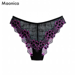 Euroopa suurus Naiste vikerkaare pitsist alusp&uuml;ksid Naiste mitmev&auml;rvilised puuvillase voodriga suvised naiste bikiinid Keskmise k&otilde;rgusega taljega Lollipopi v&auml;rvi aluspesu XL