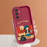 Pehme silikoonist ruudukujulise redeliga printimismustriga telefoni korpus T&auml;iskaanega kaamera p&otilde;rutuskindel kaitse kummist &uuml;mbris Samsungile Samsung A04S must