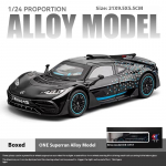 1:24 Benz AMG ONE Super Racing Sulamist Valatud Auto Mudel Heli & Valgusega Kogumisobjektid Hobi T&auml;iskasvanu S&uuml;nnip&auml;evakingitused Poistele Metall must