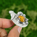 Looduslik Tiigrisilma V&auml;&auml;riskivi 925 H&otilde;be Virnastatav Linnu Reguleeritav S&otilde;rmus T&uuml;drukutele Adjustable