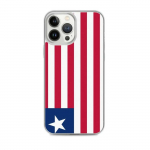 Coque iPhone &ndash; Drapeau Libeeria &ndash; iPhone 13 Pro Max &ndash; Supp &ndash; Mitmev&auml;rviline &ndash; L&auml;bipaistev silikoon