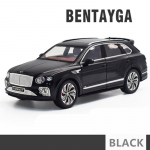 1:24 Bentayga linnamaasturi sulamist luksusautomudel, survevalu metallist m&auml;nguauto automudel K&otilde;rge simulatsiooniga mudel Heli ja valguse kollektsioon Lastele poistele kingitus must