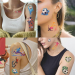 Cartoon football tattoo stickers waterproof party favors, 20 pieces One size