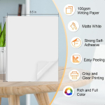 Prinditav kleepsupaber tindiprinterile 40 lehte 8,5 tolli x 11 tolli Matt kleepsu printeripaber T&auml;islehe sildid Kleepsupaber f United States