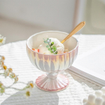 INS Nordic Style J&auml;&auml;tis Keraamiline Tass Suvine K&uuml;lmad Joogid Magustoidud Jogurt Tass Gradient Gloss Pokaal puuviljaroog suupiste magustoidukauss