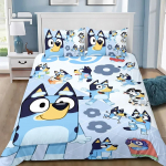 Kohandatud Multikas B-Blueys Bandit Chilli Tekikott Padjap&uuml;&uuml;r Voodipesukomplekt T&auml;iskasvanud Poiss T&uuml;druk Magamistuba Lapsed &Uuml;hekohaline Kahekohaline EU Single 135x200cm