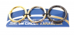 Kuldse keskmise karabiinring, 50 mm, 3 tk (5610)