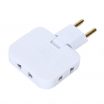 Eu pistik 1 3 pikendus elektripistik 180&deg; p&ouml;&ouml;rlev vahelduvvooluadapteri pesa