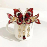 Moodne elegantne tsirkoonist liblikas tutiga juuksen&otilde;elaga aksessuaarid naistele retro etnilises stiilis v&auml;ike krabi klambriga peakate, ehe kingitus