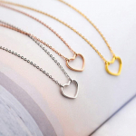 H&otilde;be 925 Igap&auml;evane Roosa Kuld Kihiline Lihtne Joonega S&uuml;dame Kaelakee N016 rose gold