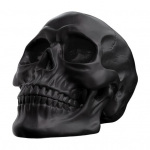 Kolju Ornament Realistlikud Detailid Vaikust Valmistatud Lauaarvuti Kolju Kuju Halloween Kontori Kodu Laua Aksessuaar must