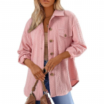 Naiste mood vabaaja &uuml;hev&auml;rviline printimine s&uuml;gistalv pikkade varrukatega POLO kaelusega jakid ja mantlid XXL tumepruun v&auml;rv