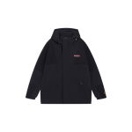 Li-Ning Wade Seeria &Uuml;hev&auml;rviline Kirja Logoga Paik Kapuutsiga Pikkade Varrukatega Tuulejakk Meeste Jakid Must AFDT085-6 S