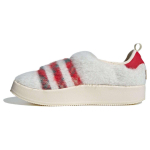 Adidas Originals Puffylette Kangas S&uuml;nteetiline Nahk &Uuml;mar Nina Slip-on Soe Veekindel Madal L&otilde;ige Vabaaja Kingad Unisex Vabaaja Kingad Valge Punane ID6141 39