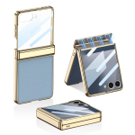 Samsung Z Flip7 Mobiiltelefoni&uuml;mbris Magnetiline Kokkupandav Hinge&uuml;mbris Kilega Integreeritud Galvaanilise Kattega PC Nahast Kaitse&uuml;mbris SM-Flip7