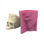 Ainulaadne kolju silikoonist istutusvorm DIY vaigust k&auml;sit&ouml;&ouml; jaoks ja ainulaadne kodu sisekujundus. Ideaalne pliiatsihoidjateks v&otilde;i lillepottideks.