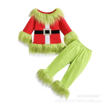 Uus roheliste juustega koletise kost&uuml;&uuml;m Grinch lastekost&uuml;&uuml;m esinemisr&otilde;ivad 110cm red