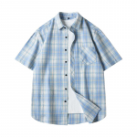 Suves&auml;rk Trend Plaid Style vabaaja hingav l&uuml;hikeste varrukatega meeste top XXXXL
