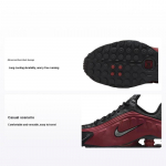 Nike Shox R4 Must Team Punane Naiste Tossud Metallik-H&otilde;bedane AR3565-009 38.5