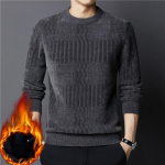 &Scaron;enill Jacquard Kampsun Meeste Talvine Moodne &Uuml;markaelus Plus Velvet Meeste Sviiter M tumehall v&auml;rv