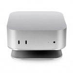 Metallist alus Apple Mac Mini M4/M4 Pro jaoks Lauaarvuti hoidja Ventilatsioon Soojuse hajutamine Jahutus Lauaarvuti kinnitus Hoiuriiul valge