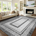 Luksuslik &scaron;enillmatt, boheemlaslik lilleline P&auml;rsia matt, masinpestav elutoa, magamistoa, esiku jaoks, hall, must, boho p&otilde;randamatid 120*160cm
