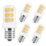 [5 pirni komplekt] ZSSXOLED E12 sokliga LED-pirnid, 2W, 240LM, 15-20W ekvivalent, C7 E12 pirnid, energias&auml;&auml;stlikud, t&auml;ielik valgusvihu jaotus, v&auml;ikesed &uuml;mmargused pirnid, 3000K