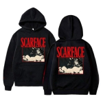 Film Scarface Tony Montana Graafiline Huppar Meeste Naiste Vabaaja Vintage Hip Hop Punk Hupparid Meeste Mood Rock S&uuml;gis Huppar 2XL black