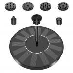 P&auml;ikeseenergia purskkaevupump linnuvanni jaoks Keskkonnas&otilde;bralik p&auml;ikeseenergia purskkaev 6 otsikuga Lihtne paigaldada aiatiigi basseini v&auml;lipurskkaev must