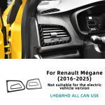 Renault Megane 4 2016 2017 2018 2019 2020 2021 2022 2023-2025 jaoks Ehtne pehme s&uuml;sinikkiust kleebis Auto keskpaneeli &otilde;huava
