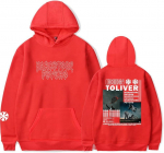 Don Toliveri tuuri kapuutsiga pusas&auml;rk Moodne meeste ja naiste kapuutsiga pusa Tr&uuml;kitud Streetwear Harajuku Vabaaja Unisex Pullover 2XL punane