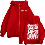 System of A Down Mezmerize Merch T&otilde;mblukuga Huppar Alternatiivne Metalli Muusika T&otilde;mblukuga Dressipluusid Rock Hip Hop Vintage Pulloverid Unisex S punane
