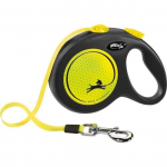 Laisse sangle TRIXIE flexi New NEON - Taille L - 5m - Jaune fluo must