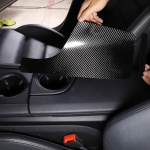 For Porsche Taycan  2022 Soft Carbon Fibre Car armrest case Cover trim Stickers Car Carbon Fiber