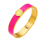 Moodne roostevabast terasest k&auml;ev&otilde;ru ei pleegi &uuml;mmargune Rooma mood emailiga tilk-liim kuldne naistele k&auml;ev&otilde;ru Ehted kingitus 58-60mm pink