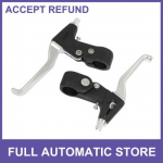 Universal 22mm Black Silver Tone Handle Hand Brake Lever kit for Bike Bicycle