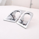 For Mitsubishi Eclipse 2006-2011 Carbon fiber Style Plastic Car Front Fog Light Lamp Cover Trim Car Accessories Glossy Silver