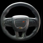 For Dodge Challenger Charger 2015- Dodge Durango 2018- Hand-stitched non-slip leather car steering wheel cover 1