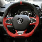 For Renault Kadjar Koleos Megane Talisman Scenic 2016 2017 DIY Hand stitch Leather Sports style Car Steering Wheel Cover style 1