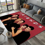 Central Perk Friends TV-sarja Vaip Vaip elutuppa Magamistuppa Kodu Diivani Kaunistus, Laste M&auml;nguala Vaip Libisemiskindel P&otilde;randamatt Kingitus 40x60cm( 15x23in ) brown