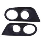 1 Pair Surround Air Duct For BMW E46 M3 2001-2006 Car styling Front Bumper Car Fog Light Covers Dual Hole matt must v&auml;rv