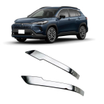 For Toyota Corolla Cross 2025 2026 Exterior ABS chrome carbonfiber Side Door Rearview Mirror Cover an-ti Strip Accessories ABS chrome A black