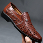 Moodsad Uued Meeste Nahast Kingad Suvised Meeste Mokassiinid Pehmed Taldadega Meeste Vabaaja Kingad Slip-on Oxford Kingad &Auml;ri Zapatos De Hombre 38 pruun