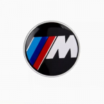 Esip&otilde;rkeraua embleem BMW jaoks Race Track Must Valge Logo 81mm+Tagumine embleem 74mm+Veljekate 68mm+56mm Rooliratta kleebis 46mm