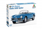 Italeri M&otilde;&otilde;tkava Alfa Romeo Giulia 1600 Spider Plastikmudeli Komplekt Jaapani Juhistega 1/24 (IT3668JP)